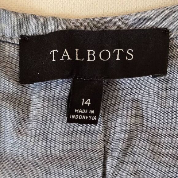 TALBOTS Womens Enchanting Blooms Quilted Collarless Jacket Size 14 - Picture 2 of 13